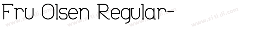Fru Olsen Regular字体转换